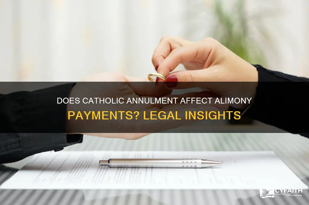 does catholic anumlment stop alimony