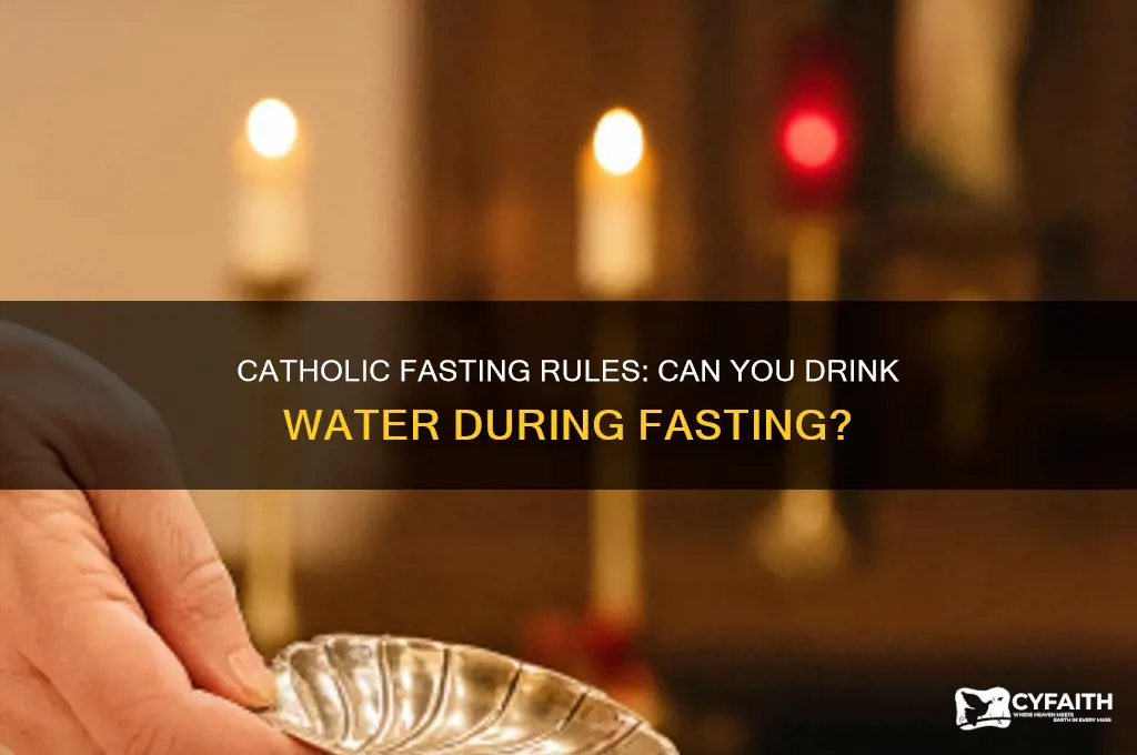 does catholic fasting include water