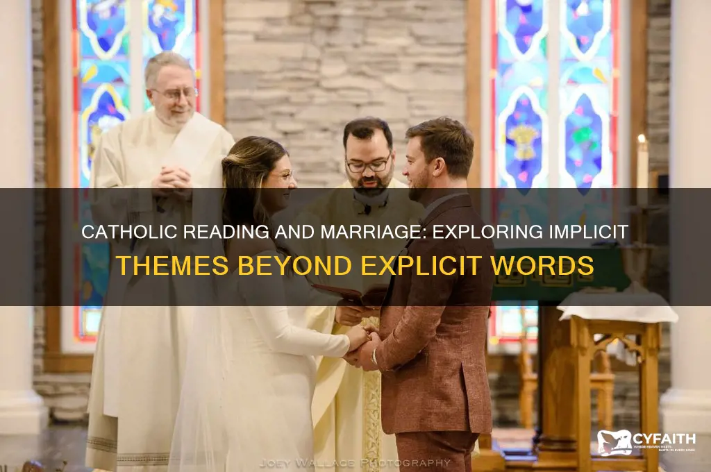 does catholic reading have to say the word marriage