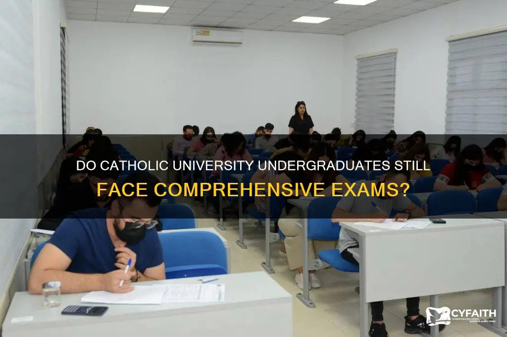does catholic university still require comprehensive exams for undergraduates