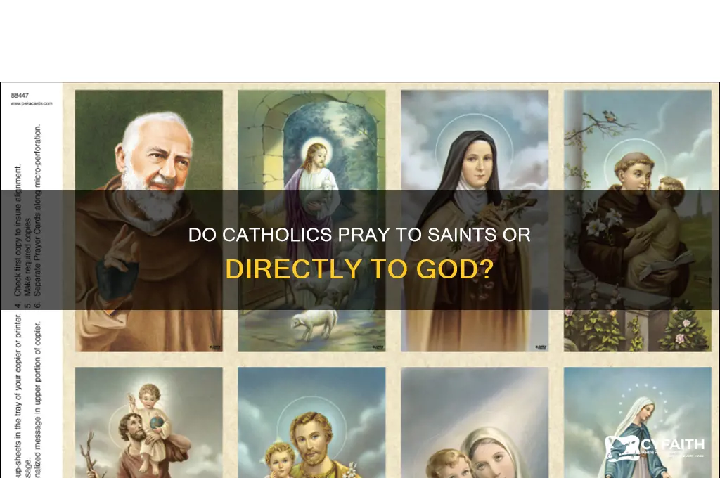 does catholics pry to who