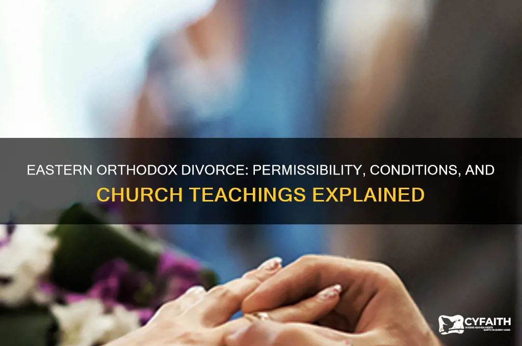 does eastern orthodox allow divorce