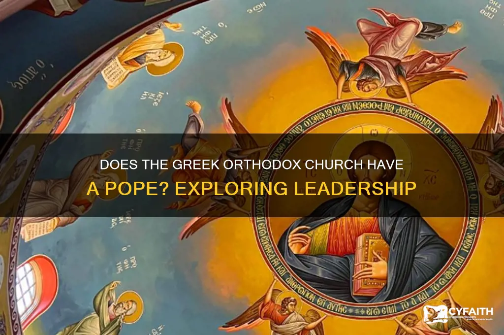 does greek orthodox church have pope