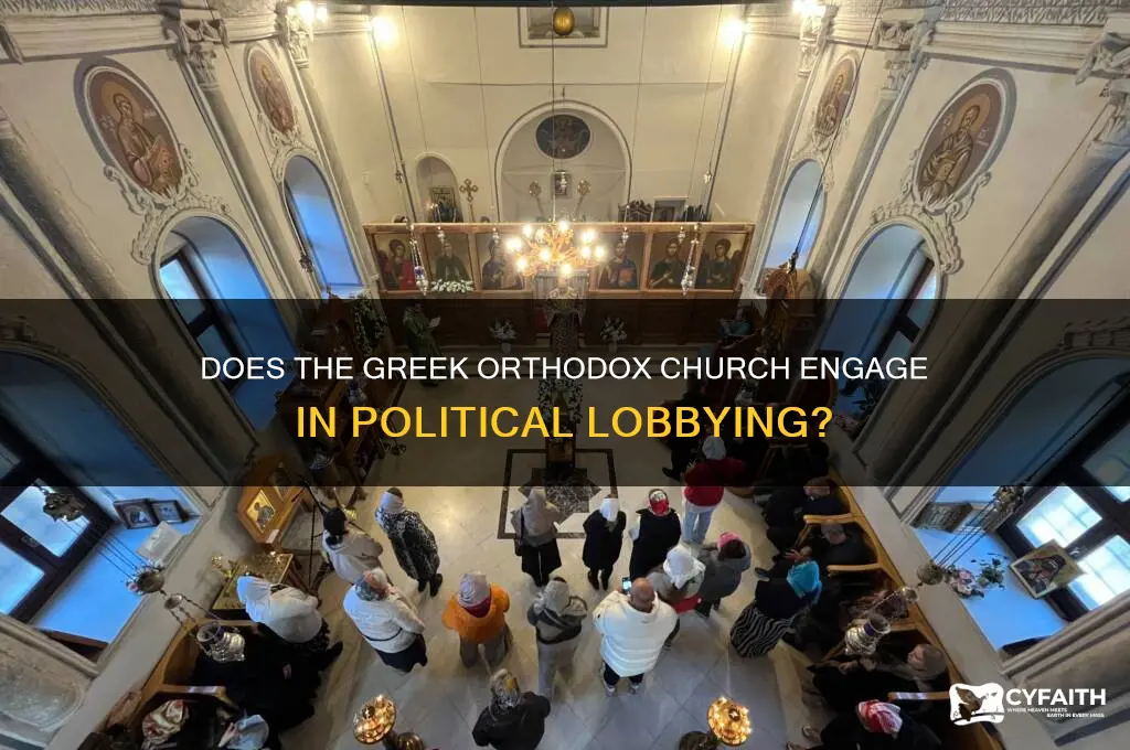 does greek orthodox do church has lobby
