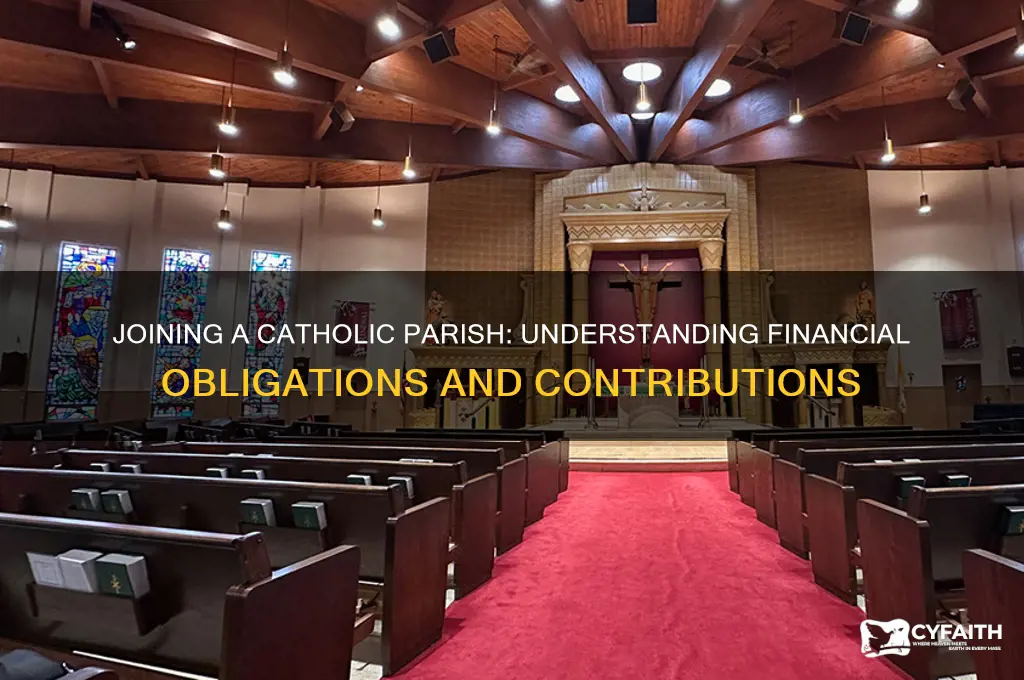 does it cost money to join a catholic parish