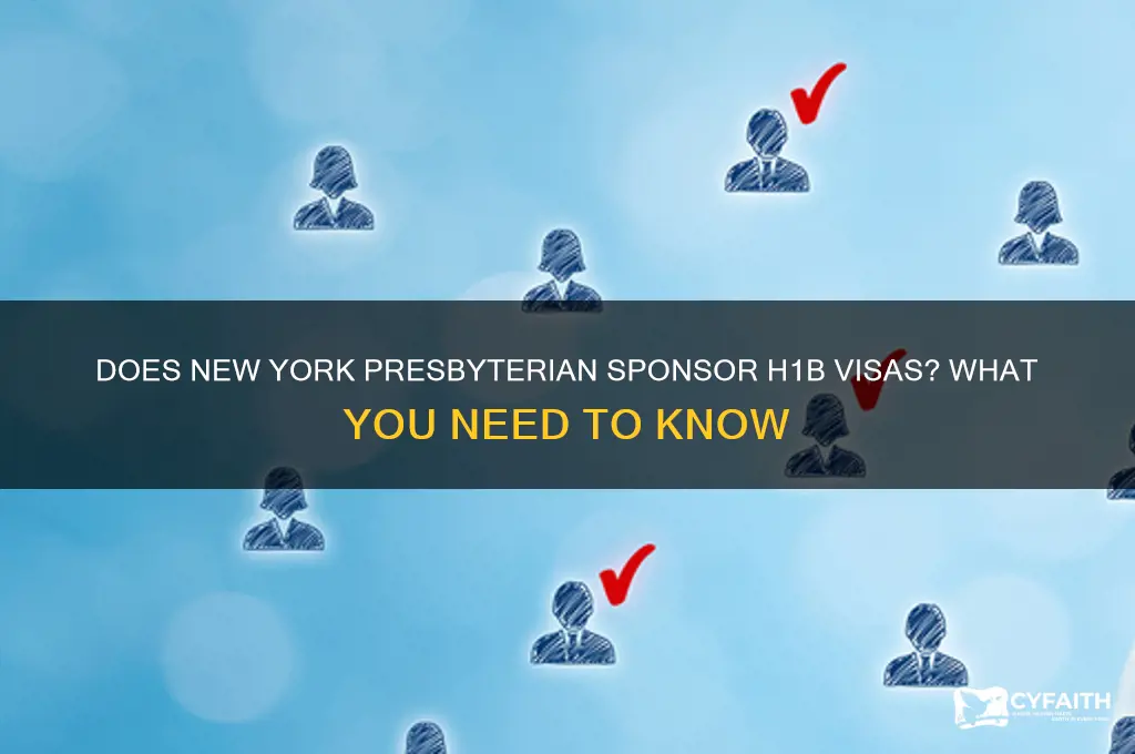 does new york presbyterian sponsor h1b visa