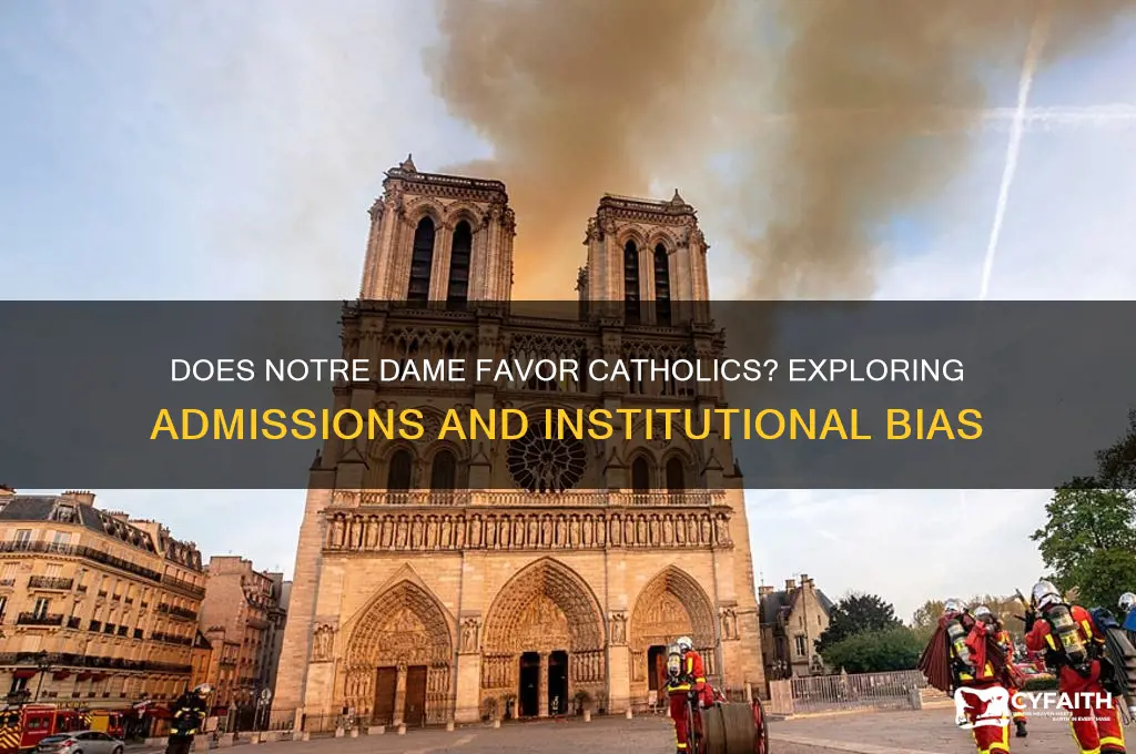 does notre dame bias catholics