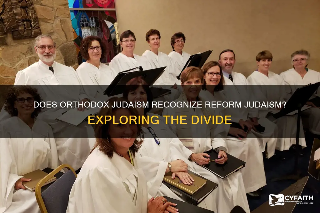 does orthodox judaism recognise reform judaism