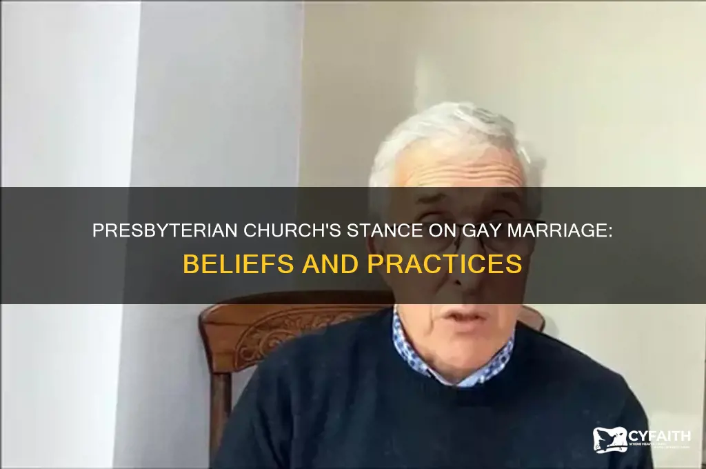 does presbyterian church believe in gay marriage