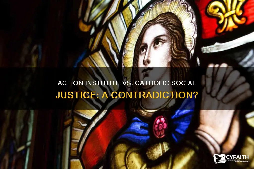 does the action institute contradict catholic social justice teachings