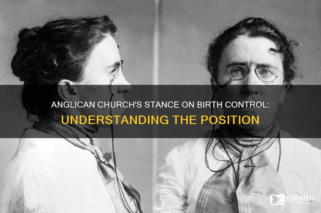 does the anglican church allow birth control