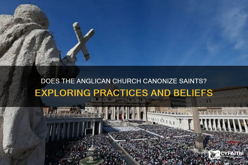 does the anglican church canonized saints