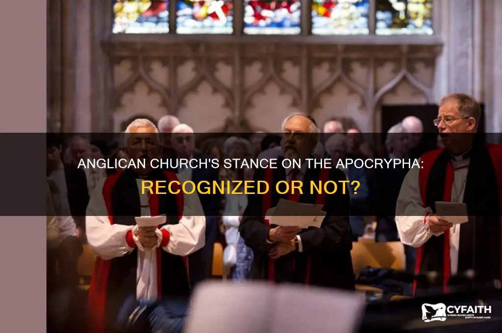 does the anglican church recognize the apocrypha