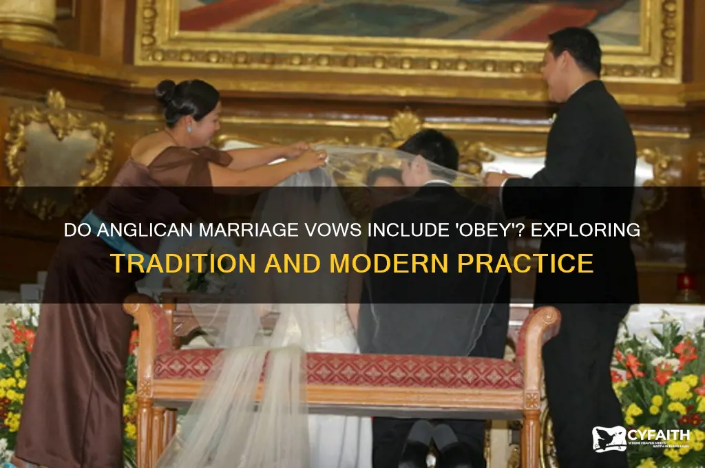 does the anglican vows include obey