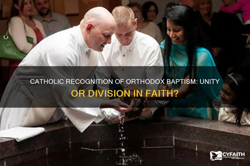 does the catholic church recognize orthodox baptism