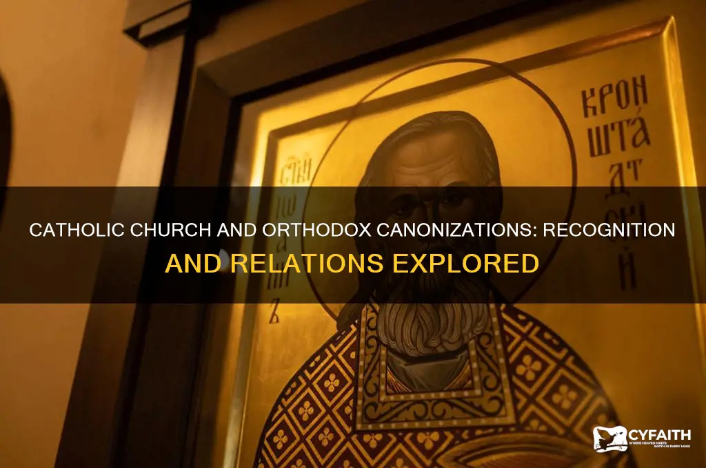 does the catholic church recognize orthodox canonizations
