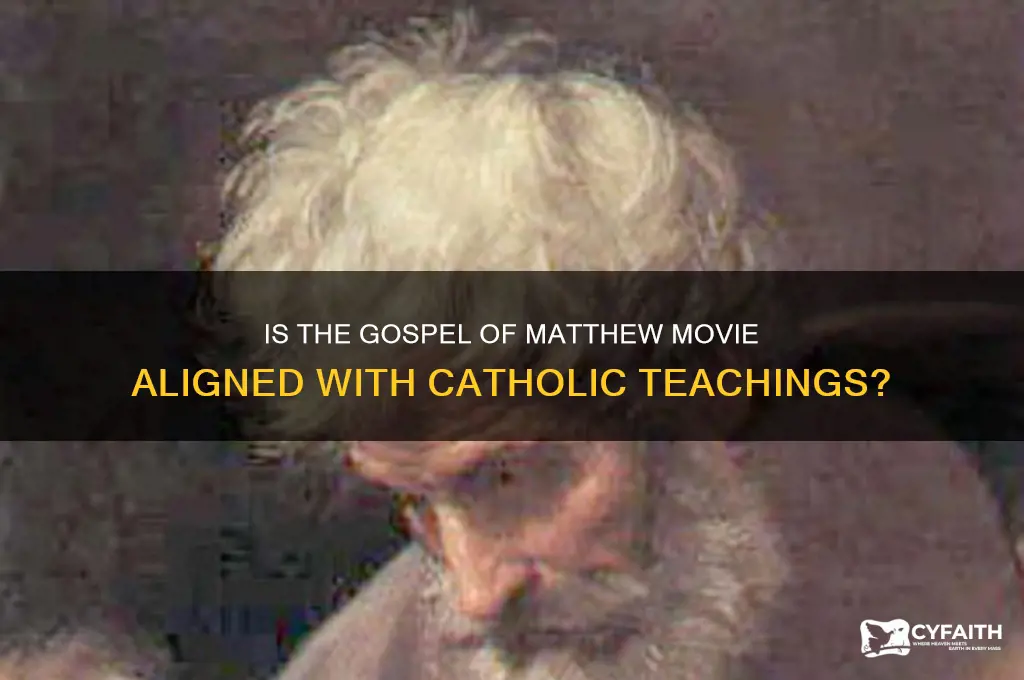 does the gospel of matthew movie have a catholic standing