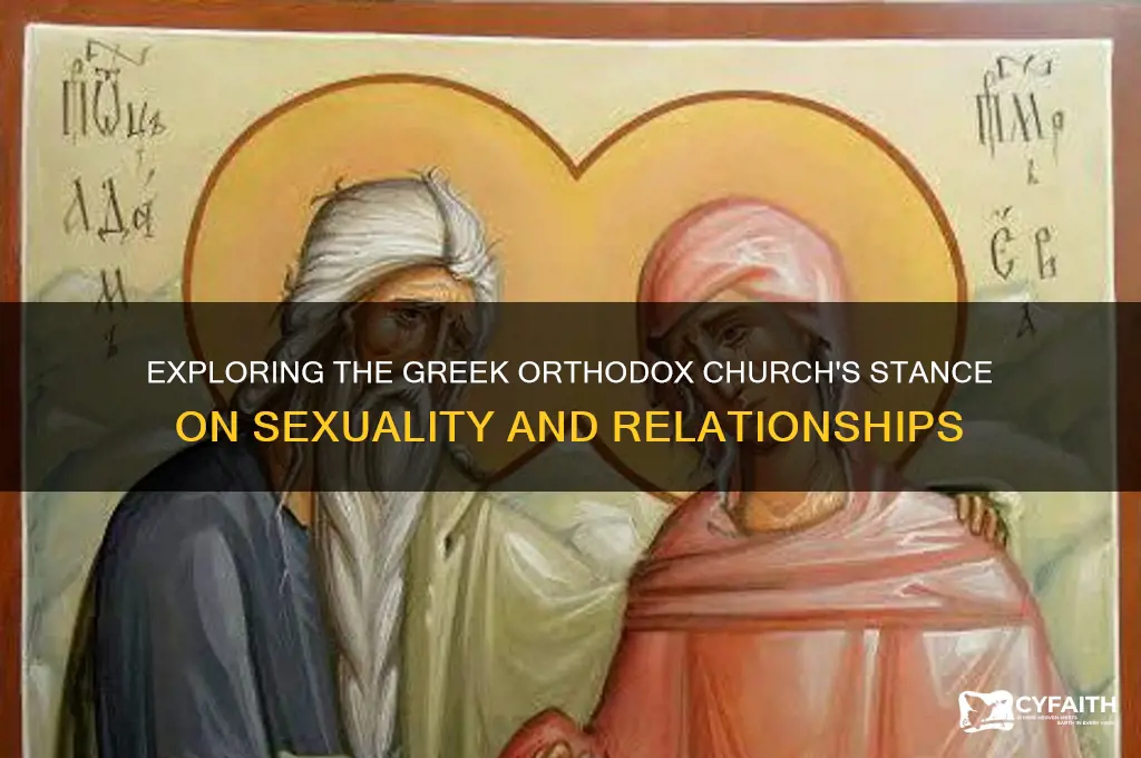 does the greek orthodox church sex