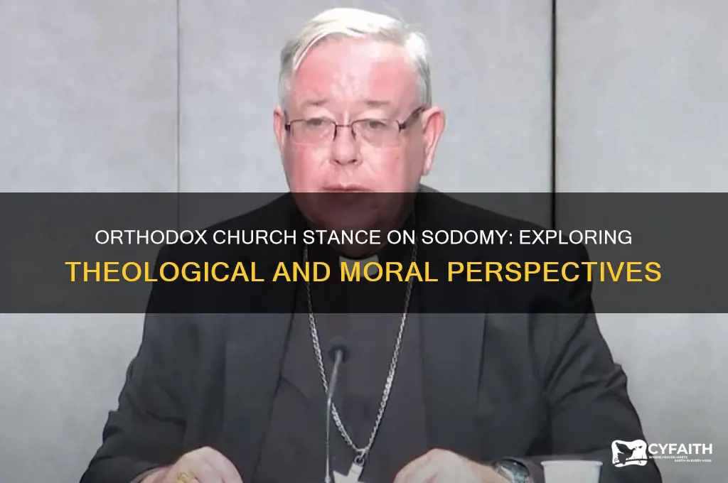 does the orthodox church allow sodomy