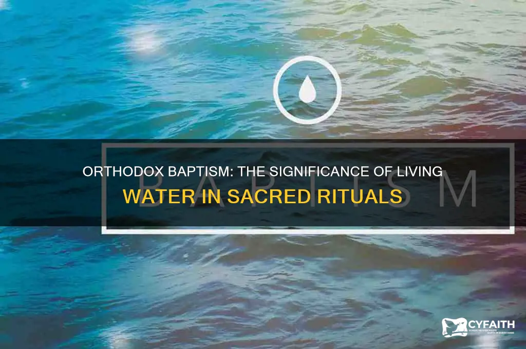 does the orthodox church baptize in living water