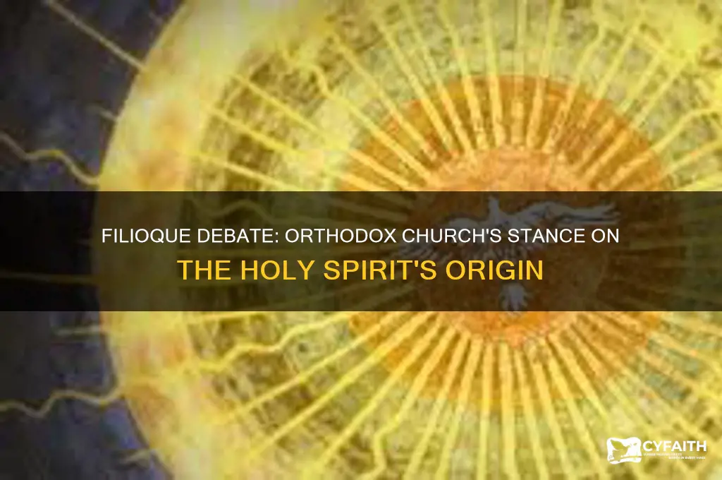 does the orthodox church believe in the filioque