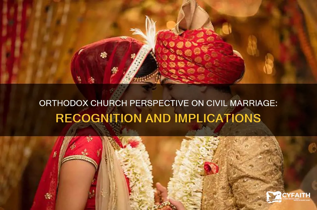 does the orthodox church view civil marriage