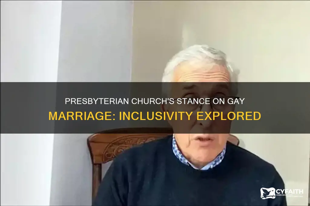 does the presbyterian church allow gay couples