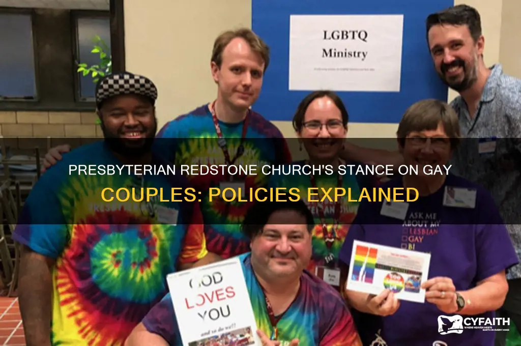 does the presbyterian redstone church allow gay couples
