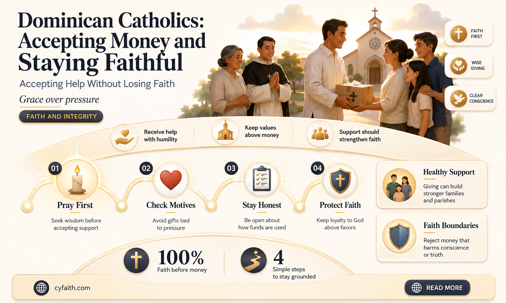 are dominician catholics allowed to accept money