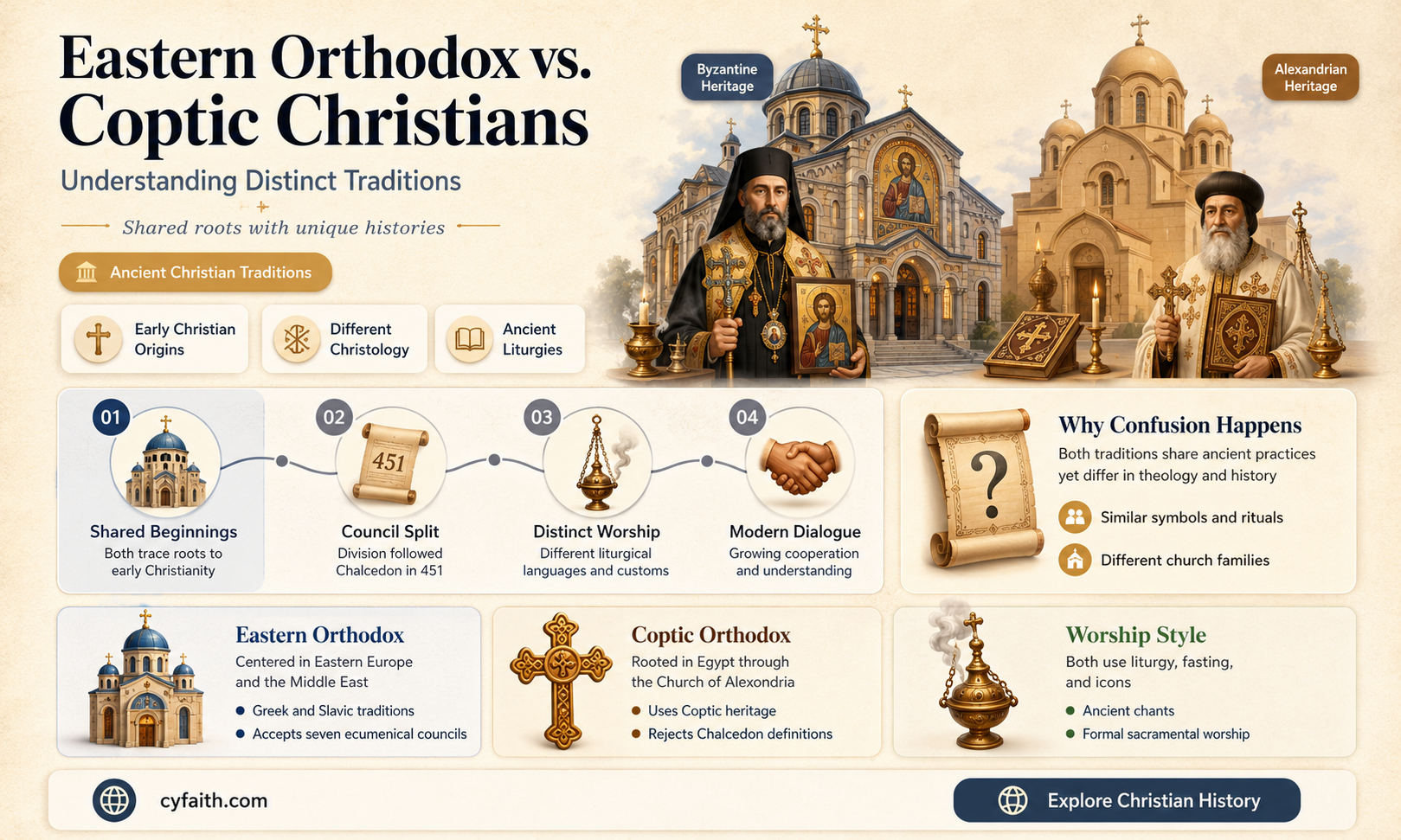 are eastern orthodox and coptic christians the same same thing