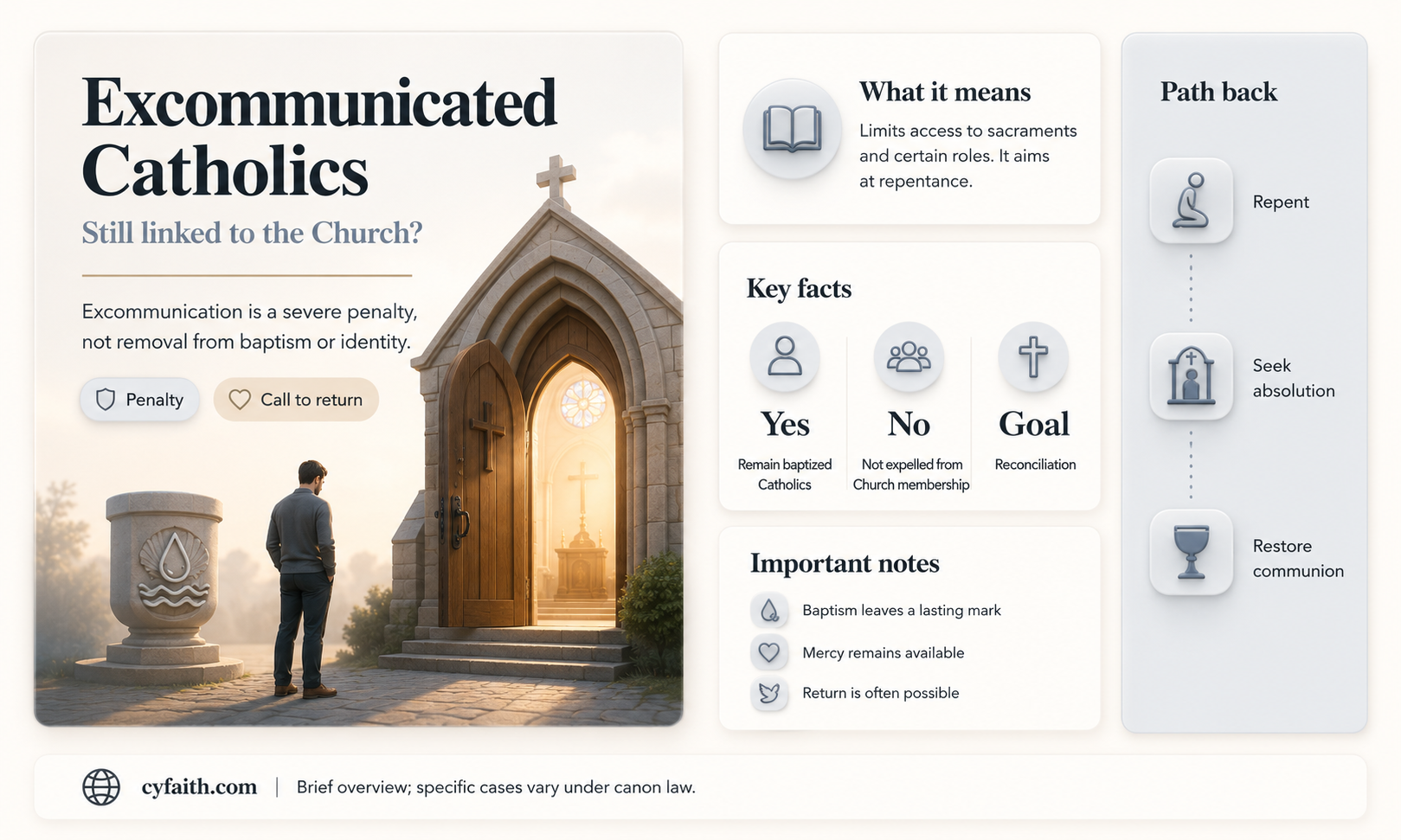 are excommunicated still catholics