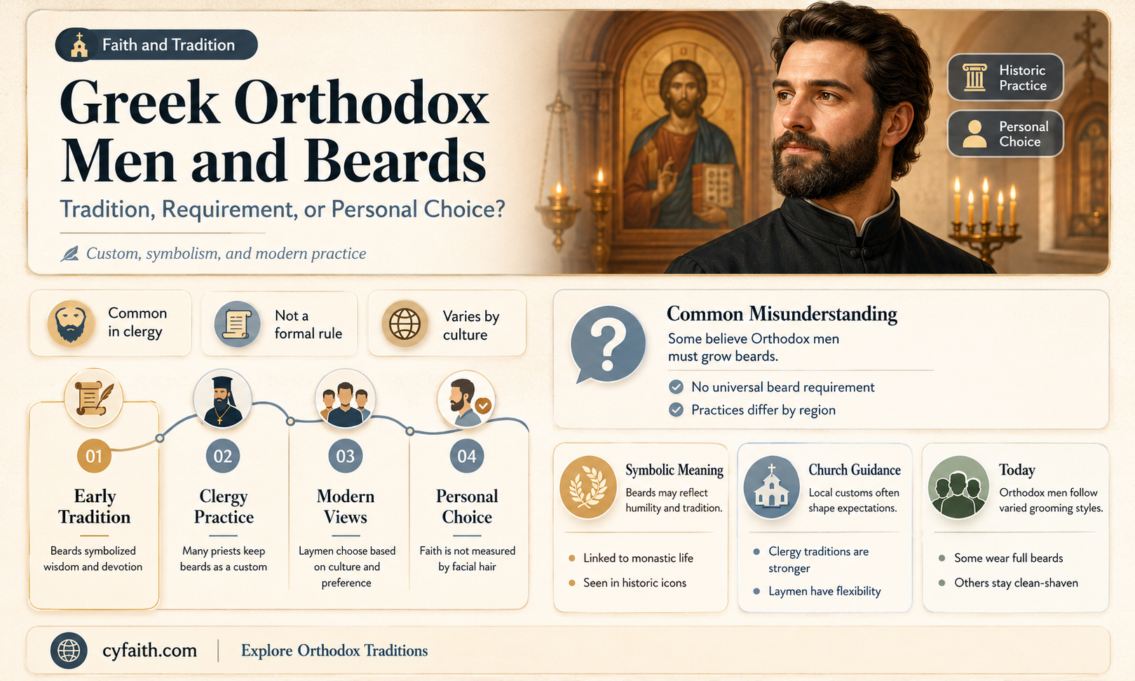 are greek orthodox men required to have beards