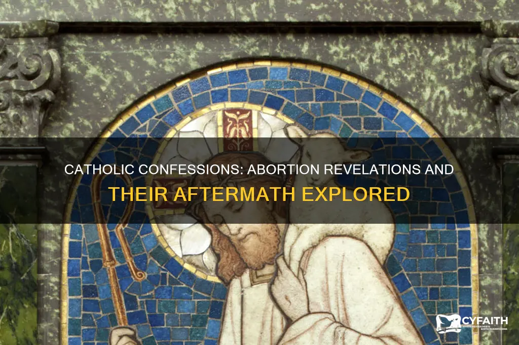 has any catholic confessed to abortion and what happened