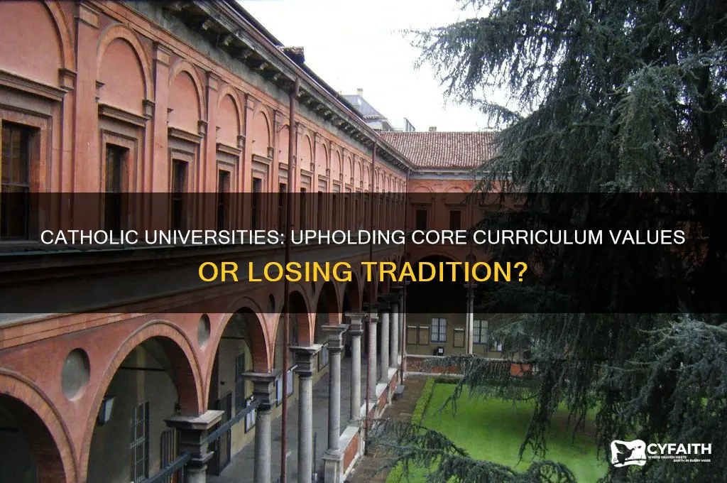 have catholic universities gone over to the core curriculum values