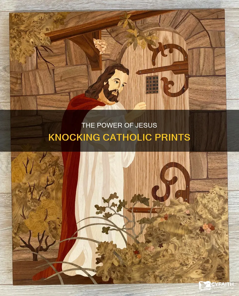 how are catholic prints of jesus knocking