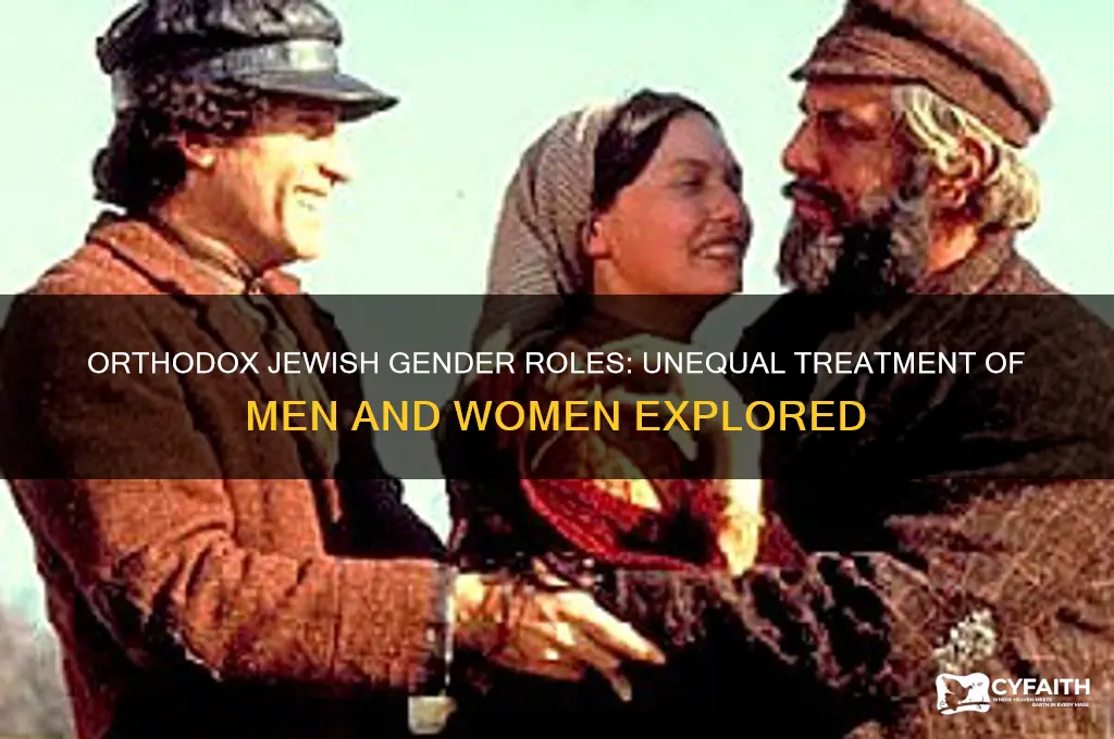 how are orthodox jew men treated differently than women