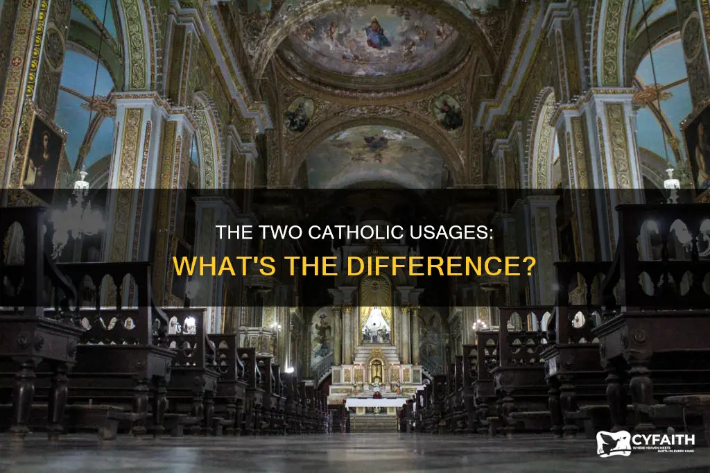 how are the two usages of catholic related
