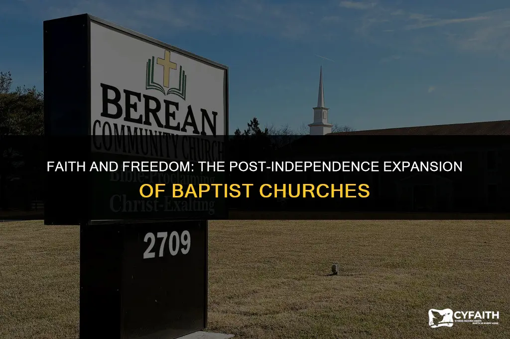 how baptist churches expanded following the war of independence