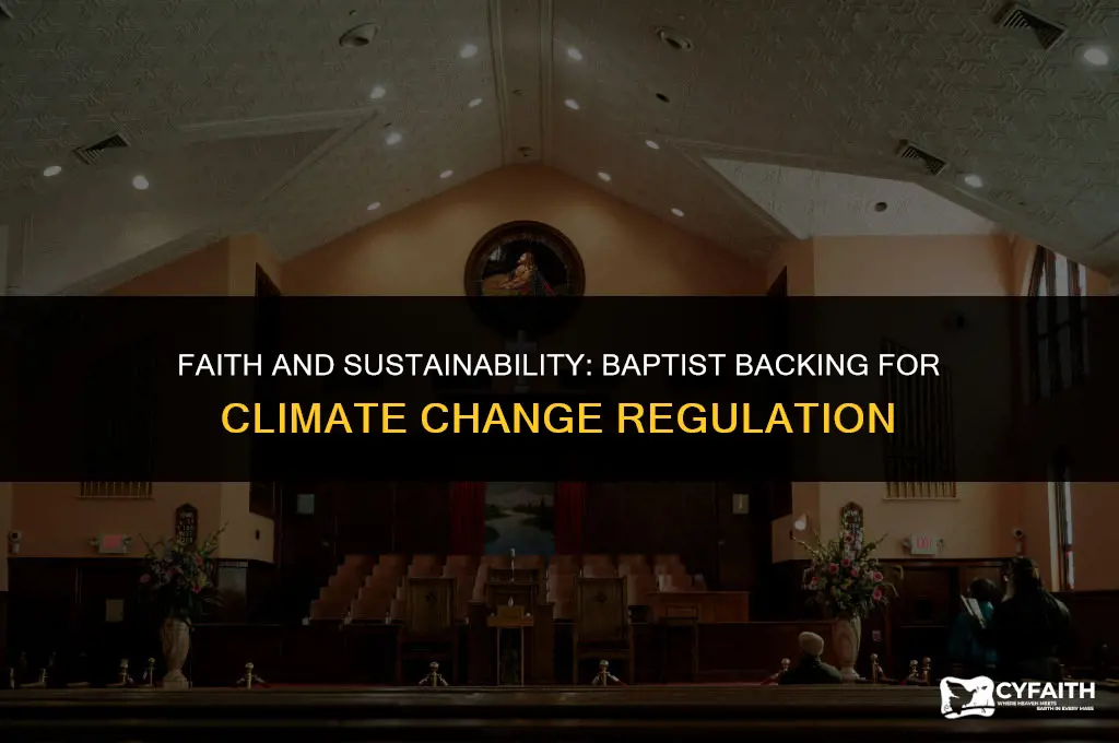 how baptist support climate chane regulation