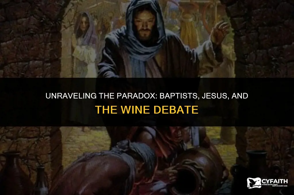 how baptists justify no alcohol when jesus made wine