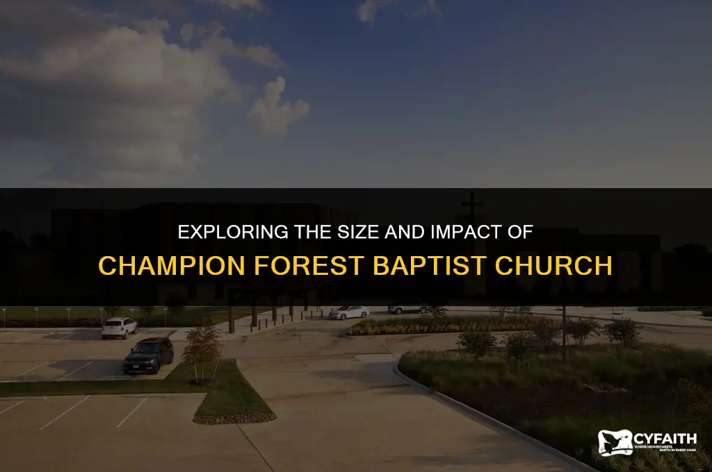 how big is champion forest baptist church