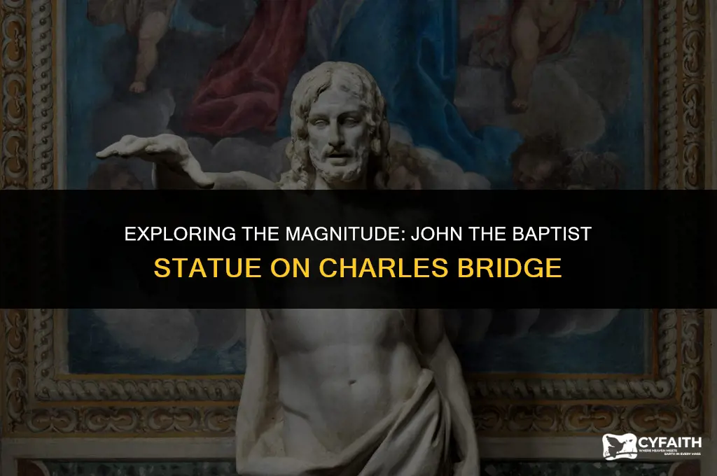 how big is statue of john the baptist charles bridge