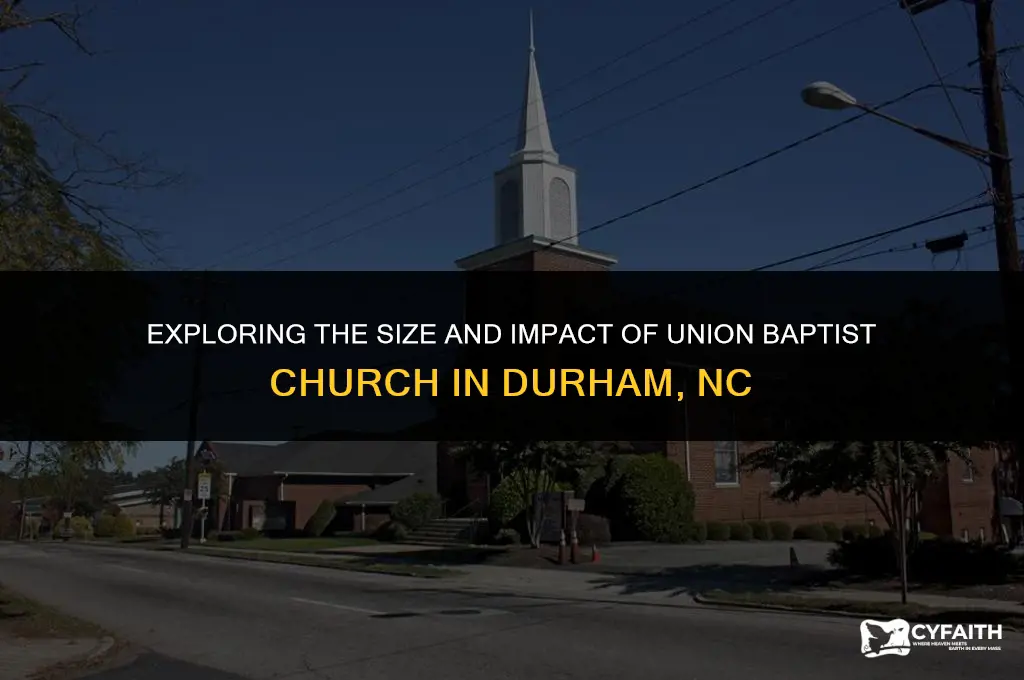 how big is union baptist church durham nc