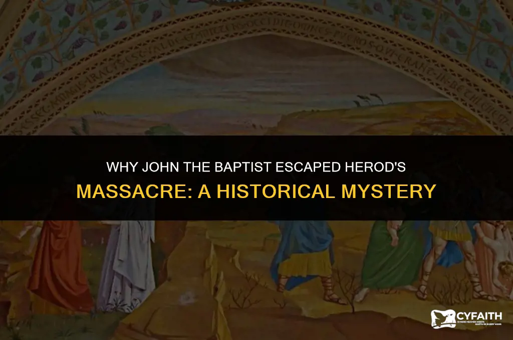 how come john baptist not killed by herod as baby