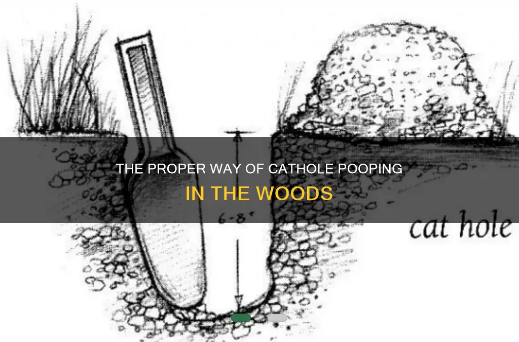 how deep cathole pooping in woods