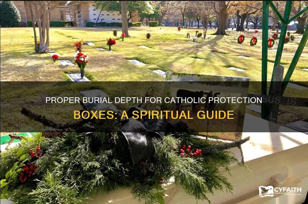 how deep do you need to bury catholic protection boxes