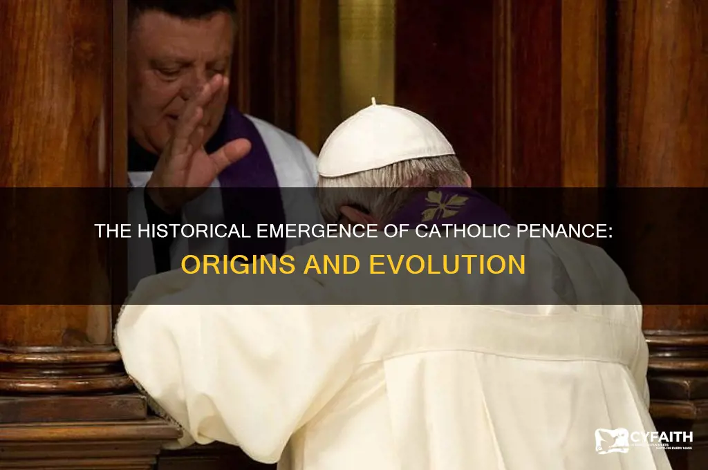 how did catholic penanace surface
