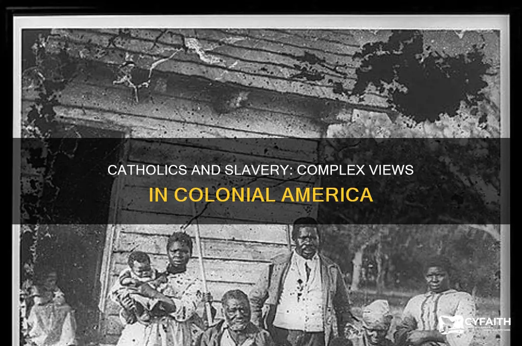 how did catholics feel about slavery in colonial america