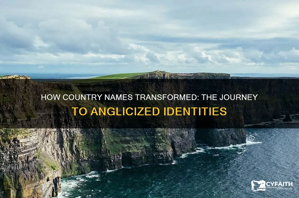 how did country names become anglicized