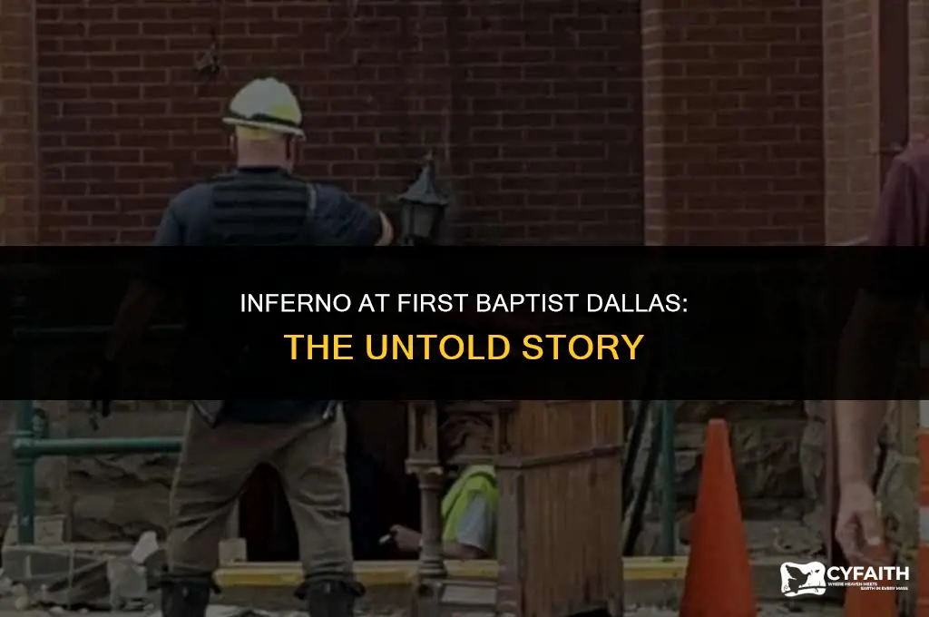 how did first baptist dallas catch on fire